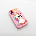 Durable pink unicorn silicone protective case for A10 kids touchscreen camera, ideal for toy retailers.