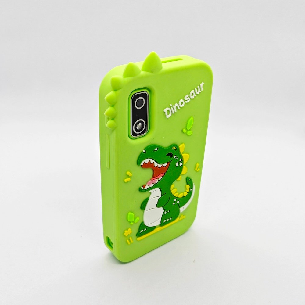 Professional B2B supplier of A10 touchscreen phone-shaped camera with green laughing dinosaur case for international retailers.