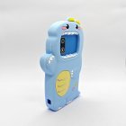 Wholesale A10 touchscreen kids camera with blue monster dinosaur silicon case, high-definition educational toy for bulk import.