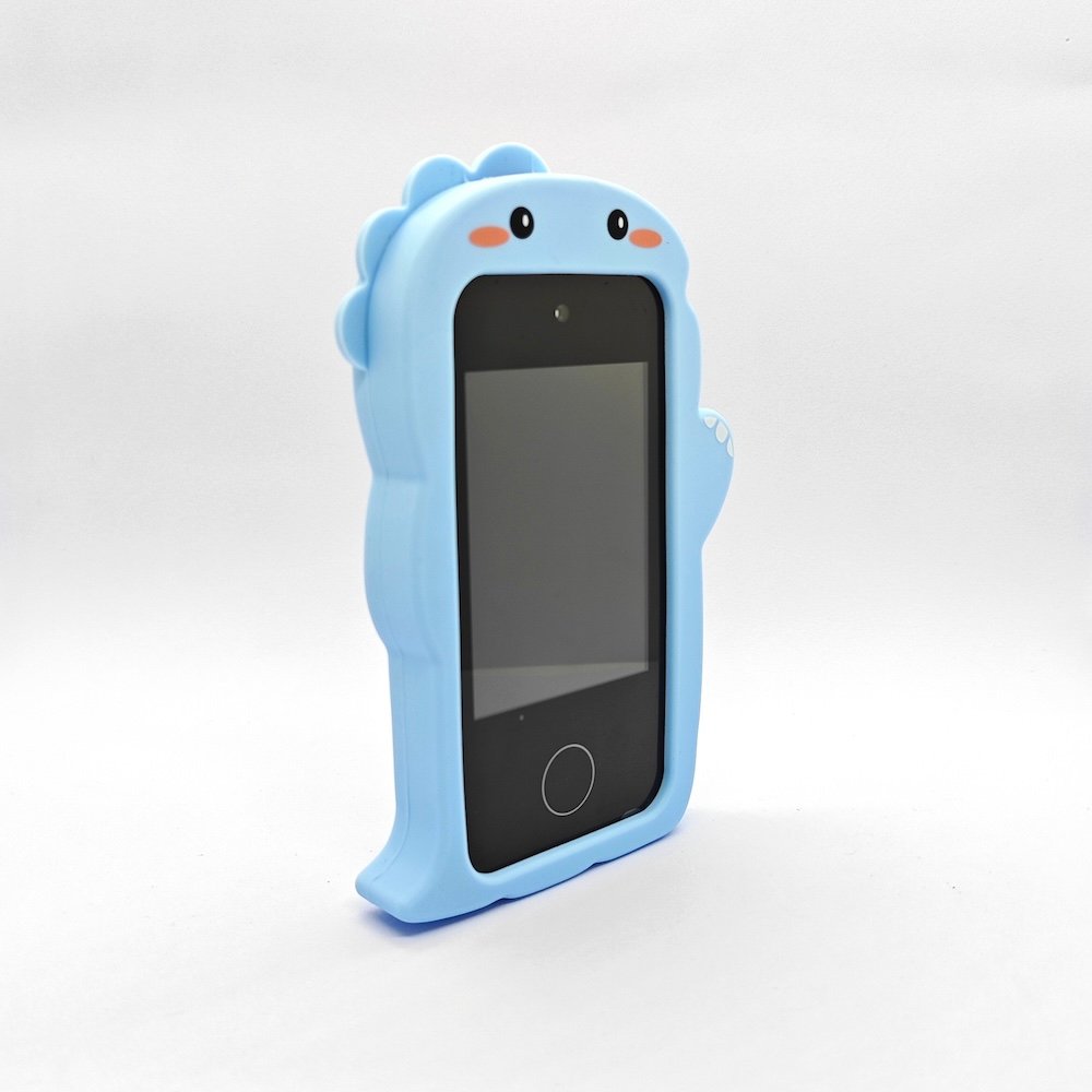 Certified A10 children's digital camera in blue with interactive touchscreen, CE/RoHS/FCC compliant manufacturing.