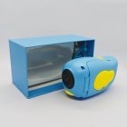 Details for packaging of A100-R kids' handheld DV camcorder blue.