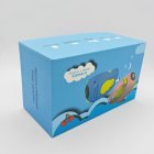 Details for packaging box of A100-R kids' handheld DV camcorder.