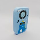 CE/RoHS/FCC certified A20 kids smartphone-shaped camera with durable blue dinosaur silicone protector for toy distributors.