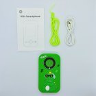Wholesale A20 kids toy smartphone set featuring green dinosaur case, matching lanyard and USB cable.