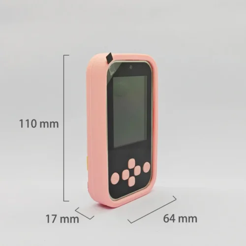 Qisora Pink Unicorn A20 kids smartphone dimensions: 64 mm long, 17 mm wide, 110 mm high.