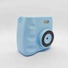 Q8 blue children's instant digital camera featuring built-in flash light and HD front lens for toy distributors.