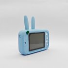 Blue Y2 bunny kids camera with rabbit-ear design, display screen and control buttons - bulk wholesale kids electronic gift.