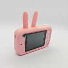 Pink Y2 bunny kids camera with rabbit-ear design, display screen and control buttons - bulk wholesale kids electronic gift.