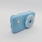 Front view of Y2 kids digital camera with classic design in blue for B2B distributors.