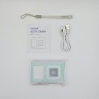 Full kit of Y23 green kids digital with modern design, including manual, USB cable and strap, wholesale from China factory.