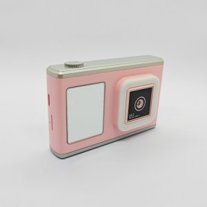 Wholesale Y23 kids digital camera in pink, professional compact design for children with square front lens and mini mirror, CE/RoHS certified.
