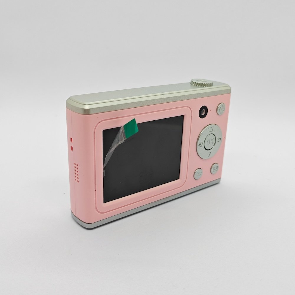 Y23 children's digital camera in pink with HD display and easy-to-use control buttons, CE certified for wholesale.