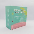 Details of Y25 kids vintage camera gift box in green for B2B wholesale.