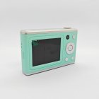 Y25 compact kids digital camera in mint green with HD rear screen and user-friendly navigation buttons, China factory wholesale.