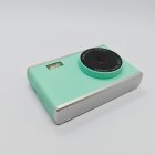 Detailed view of Y25 mint green kids digital camera lens for kids, stylish and slim aesthetic, factory price.