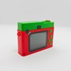 Back view of Y3 Christmas kids camera with display screen and control buttons - wholesale holiday kids electronic gifts.