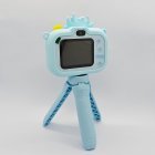 CE/RoHS certified Y6 1080P HD kids selfie camera with Chinese cultural dragon elements in blue and intuitive control buttons.
