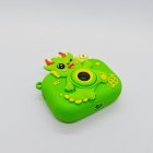 Y6 Eco-friendly green silicone dragon protective shell for kids camera, durable educational toy for global importers.