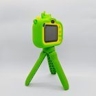 CE/RoHS certified Y6 1080P HD kids selfie camera with Chinese cultural dragon elements in green and intuitive control buttons.