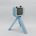 Y6 blue HD kids camera rear view with display screen and easy-to-use buttons, durable toy camera for retail.