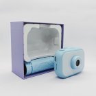 Y6 children digital tripod camera in blue with gift box, CE/RoHS/FCC certified electronic educational toy for importers.