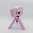 Bulk Y6 dual lens children camera in purple with tripod mount, 1080P HD dual shooting mode for toddlers.