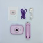 Wholesale purple Y6 kids digital camera gift set with tripod, lanyard and USB cable.