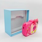 Y8 kids camera in rose pink honey bear silicone case with protective gift box for toy distributors.