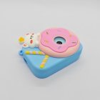 Durable Y8 kids camera with blue large silicone donut case and HD dual lens for gift retailers.