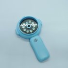 Close-up Y11 blue handheld microscope lens with integrated LED fill lights and speakers for kids toy wholesalers.