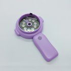Close-up Y11 purple handheld microscope lens with integrated LED fill lights and speakers for kids toy wholesalers.
