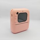 Pink Y300H instant print camera for kids with integrated rear screen, easy-operation buttons for educational electronics private label brands, RoHS certified.