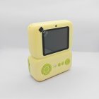 Quality assured yellow Y350 kids camera with integrated screen and easy-control buttons, compliant with global toy safety standards.