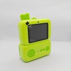 Rear view of Panda kids camera, eye-protection screen with cute panda silicone decoration, high-quality digital camcorder for B2B buyers.