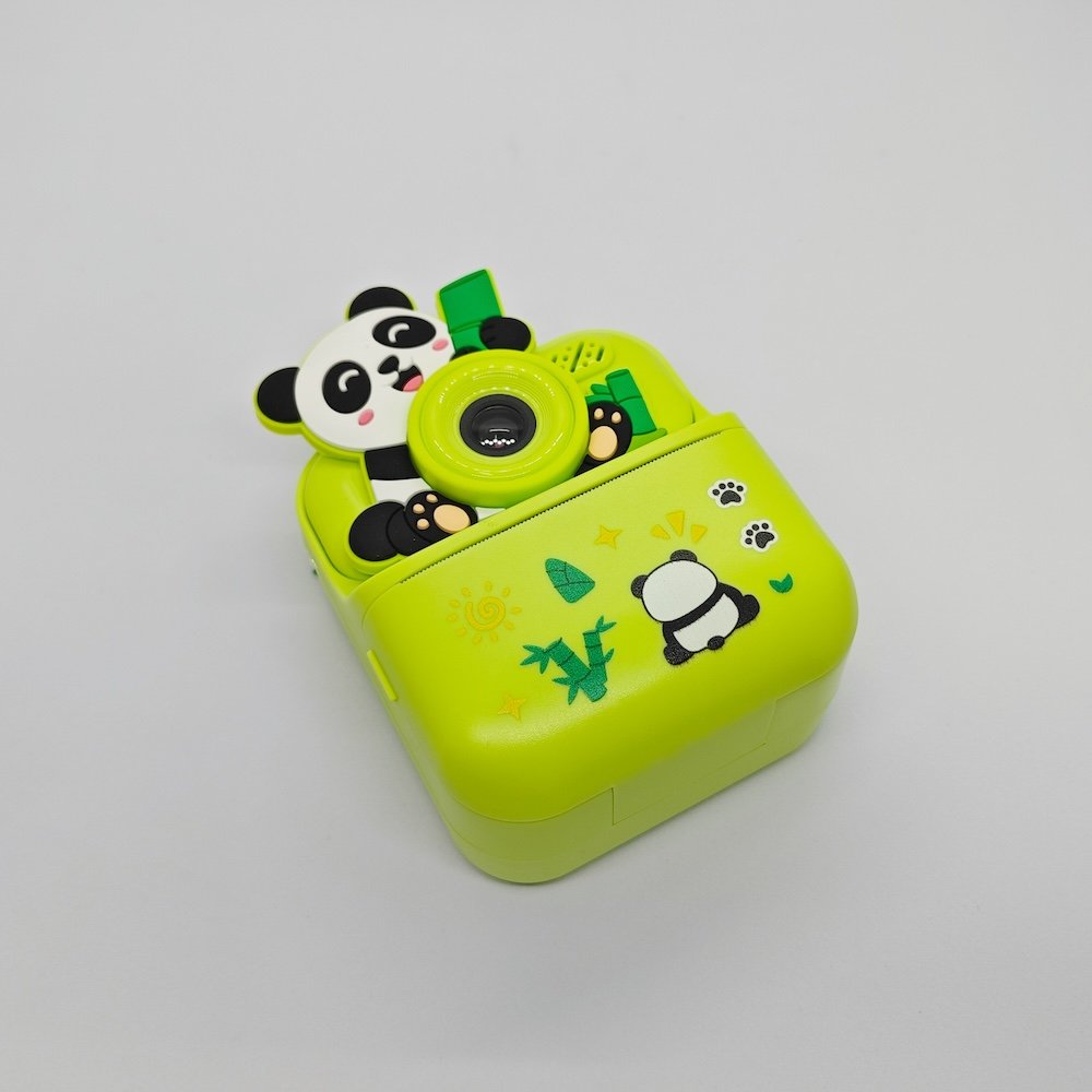 B2B supplier of Y900 children's digital printing camera with green bamboo panda and vivid patterns.