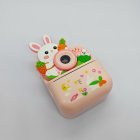 FCC approved Y900 pink children's digital camera with cute 3D rabbit silicone case for toy importers.