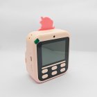 B2B supplier of Y900 unicorn kids digital printing camera in pink with integrated rear screen for bulk order.