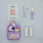 Full set of CE/RoHS/FCC certified Y900 purple unicorn printing camera.