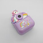 OEM Y900 unicorn kids instant printer camera in purple for toys importers and distributors.