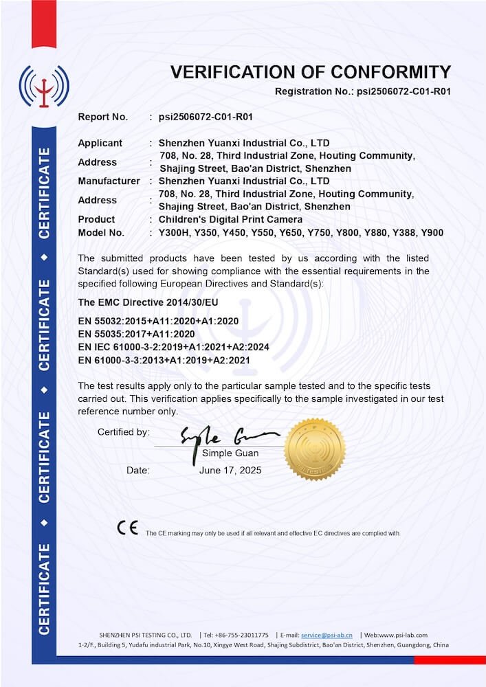 Y300H CE-EMC certification